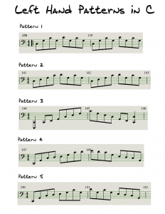 Left Hand Patterns Cheet Sheet - Piano University